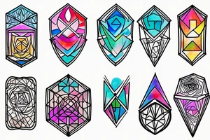 geometric water color tattoo tattoo idea