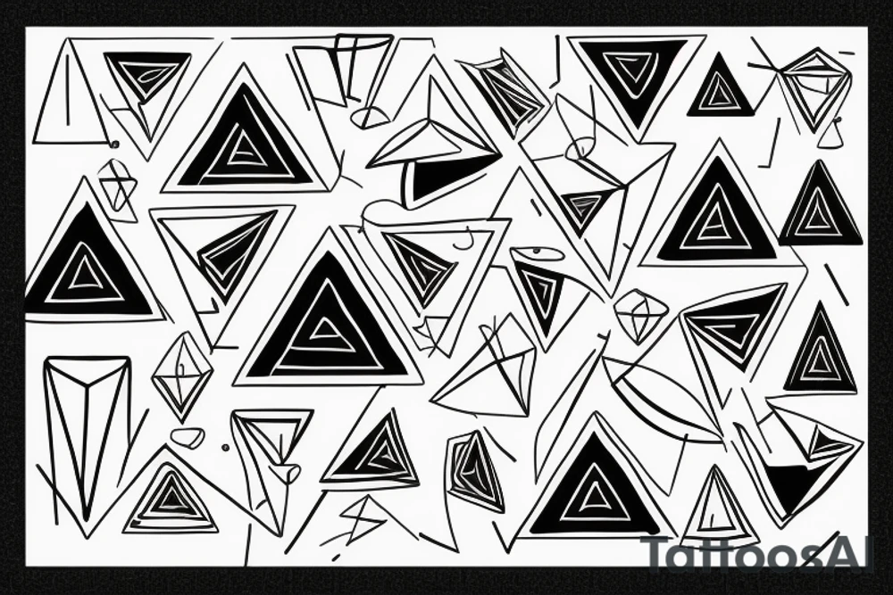 Triangle with gemini in top and libra in the bottoms tattoo idea Triangle with gemini in top and libra in the bottoms tattoo idea