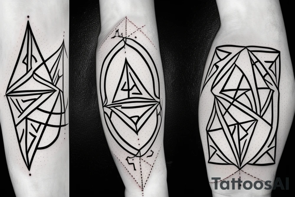 Triangle with gemini sign in top and libra in the bottoms tattoo idea Triangle with gemini sign in top and libra in the bottoms tattoo idea