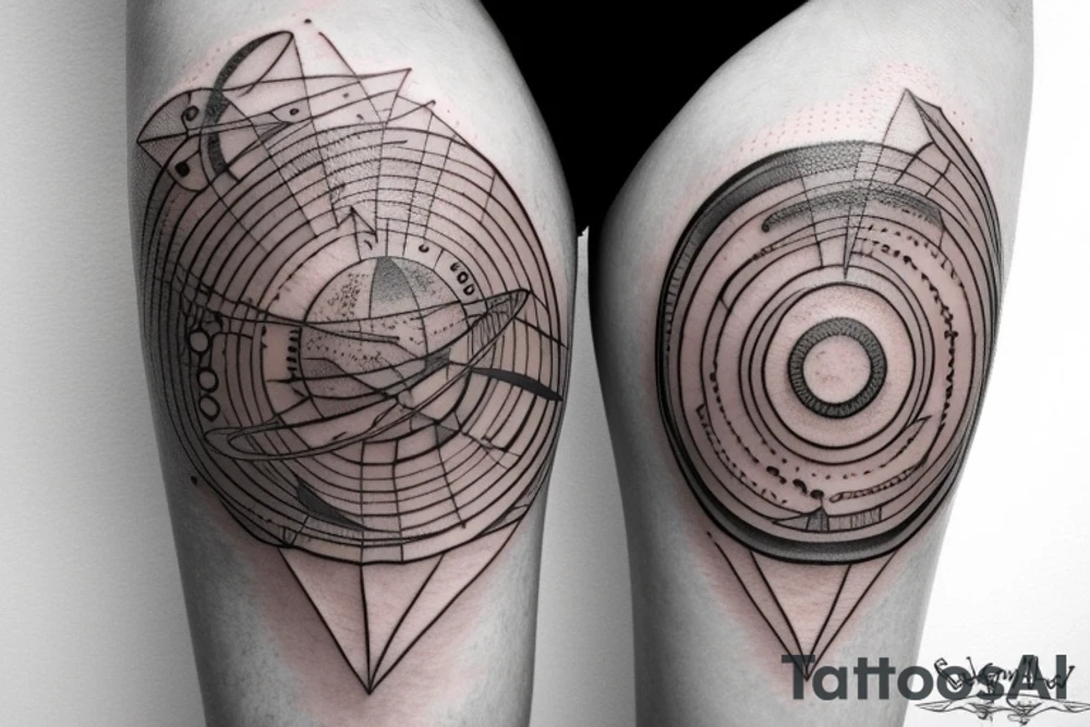 geometric Solar System Tattoo tattoo idea