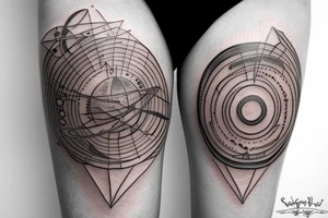 geometric Solar System Tattoo tattoo idea