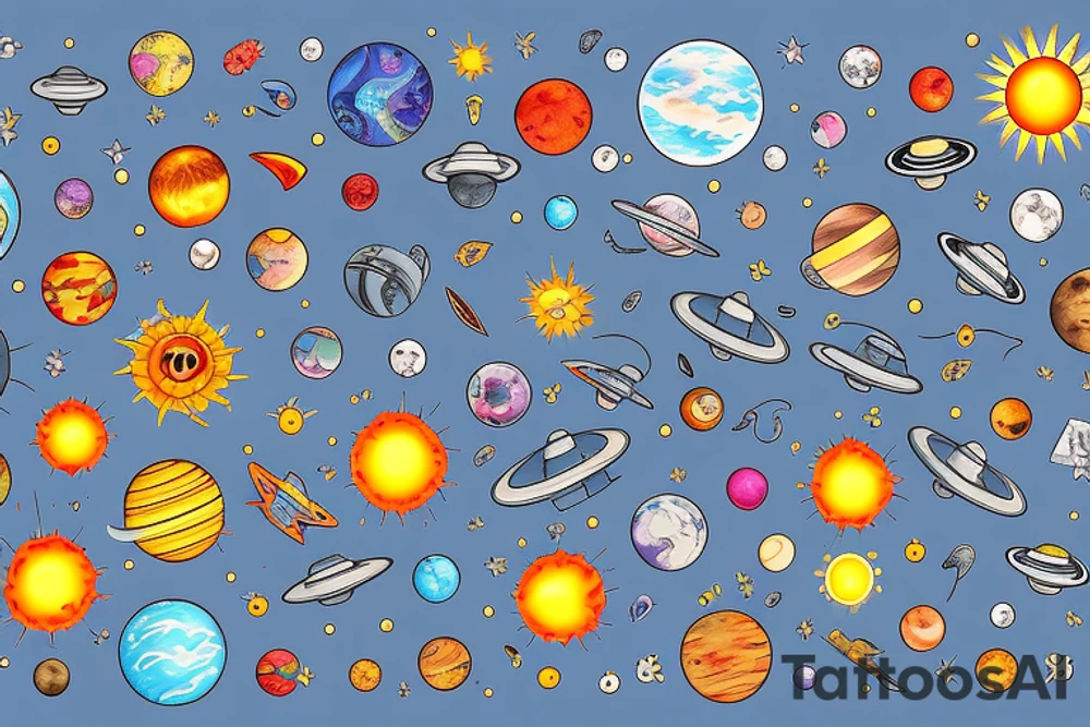 Solar System Tattoo tattoo idea