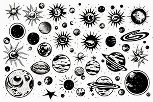 Solar System Tattoo tattoo idea