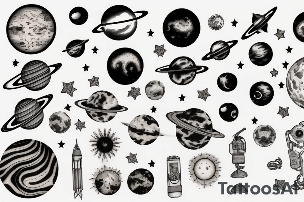 Solar System Tattoo tattoo idea