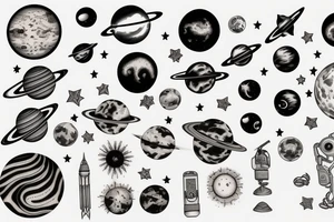 Solar System Tattoo tattoo idea