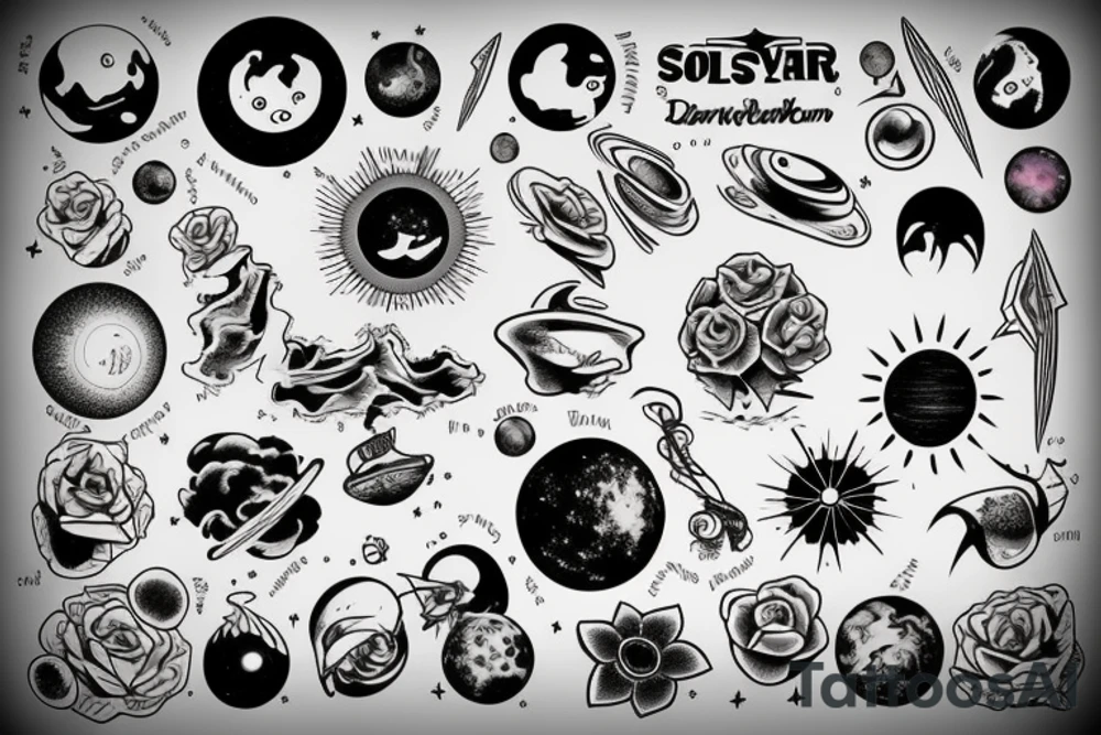Solar System Tattoo tattoo idea