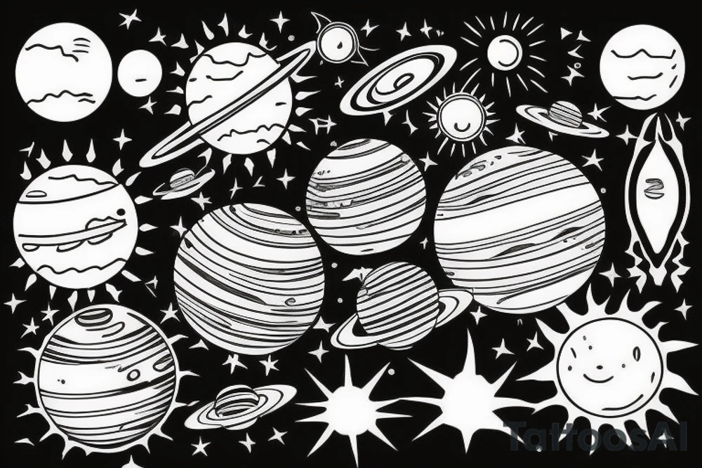Solar System Tattoo tattoo idea