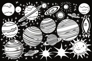 Solar System Tattoo tattoo idea