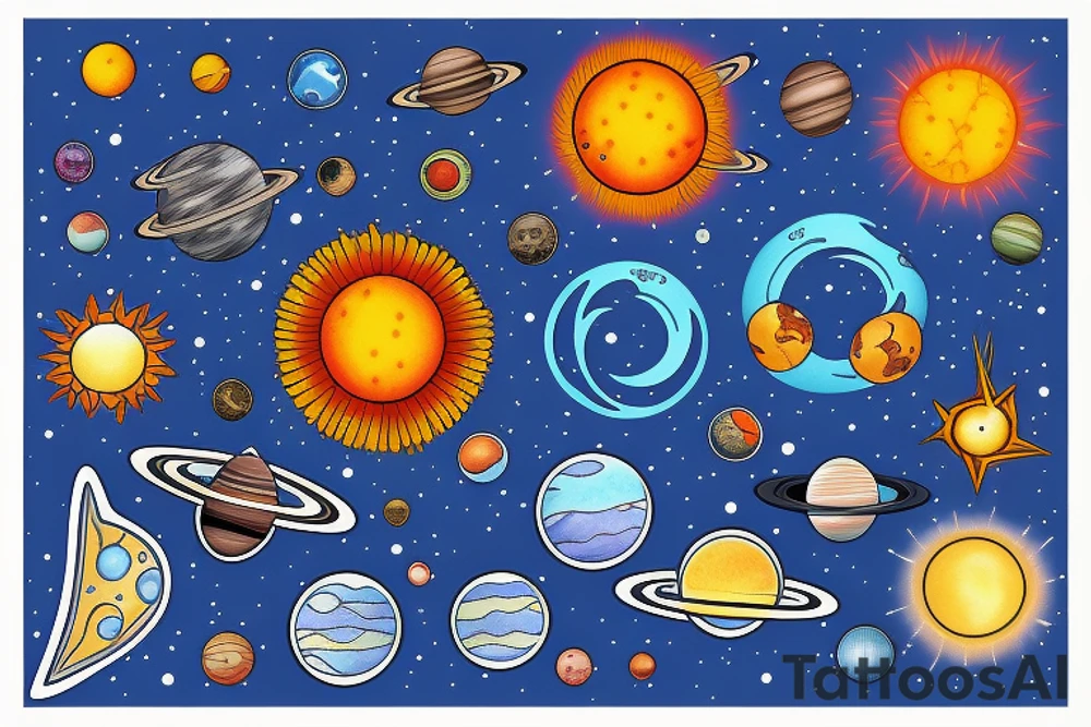 Solar System Tattoo tattoo idea