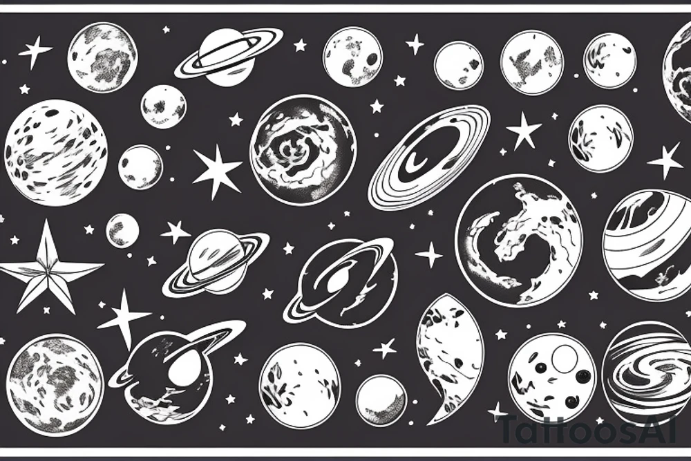 Solar System Tattoo tattoo idea