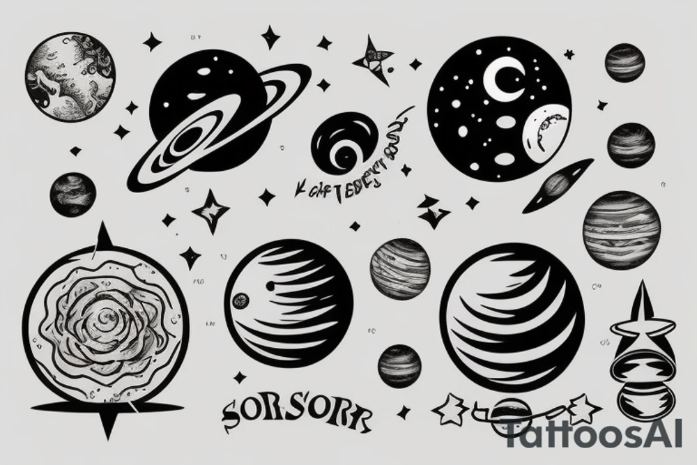 Solar System Tattoo tattoo idea