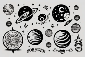 Solar System Tattoo tattoo idea