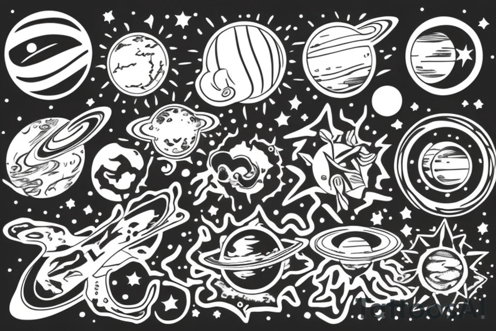 Solar System Tattoo tattoo idea