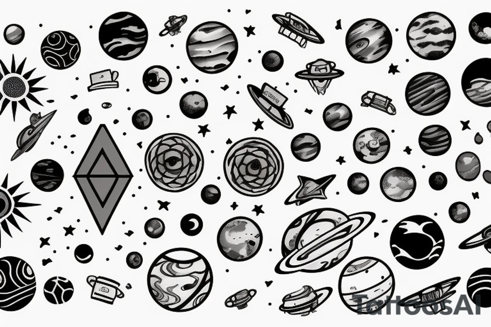 Solar System tattoo idea