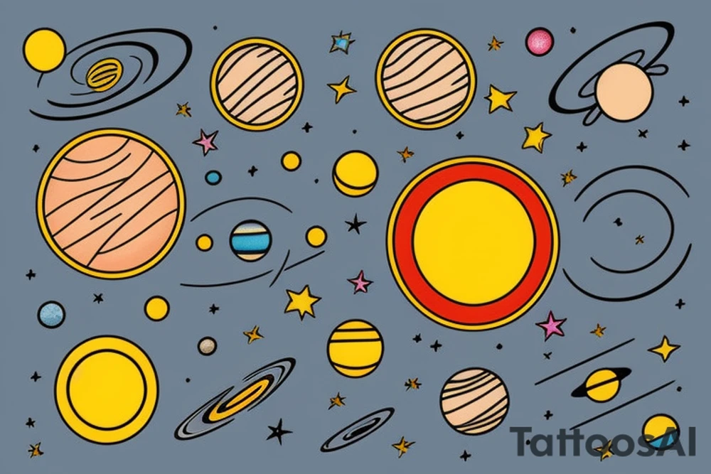 Solar System tattoo idea