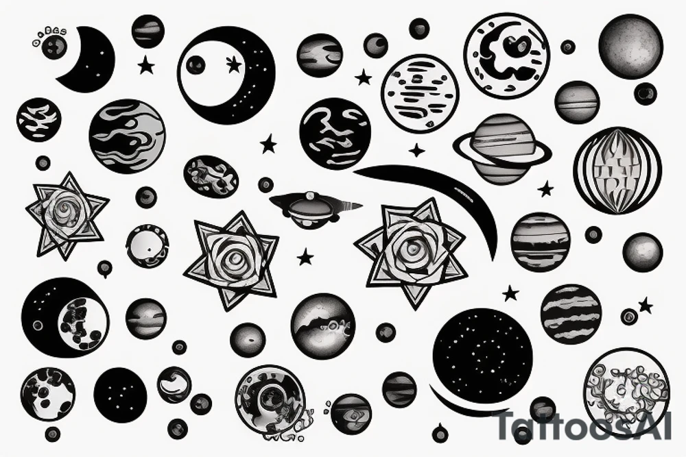 Solar System tattoo idea