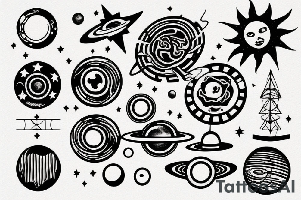 Solar System tattoo idea