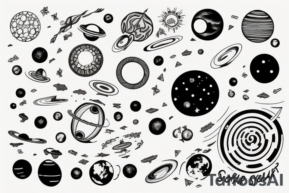 Solar System tattoo idea