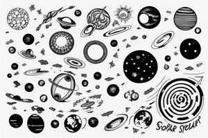 Solar System tattoo idea