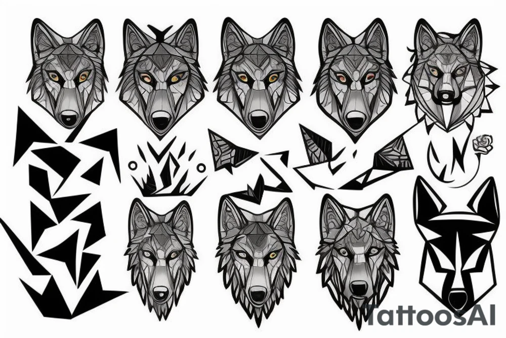 wolf cool tattoo idea