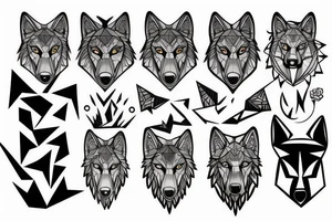wolf cool tattoo idea