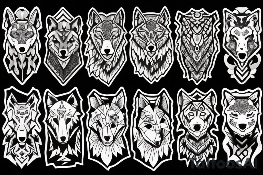 wolf cool tattoo idea