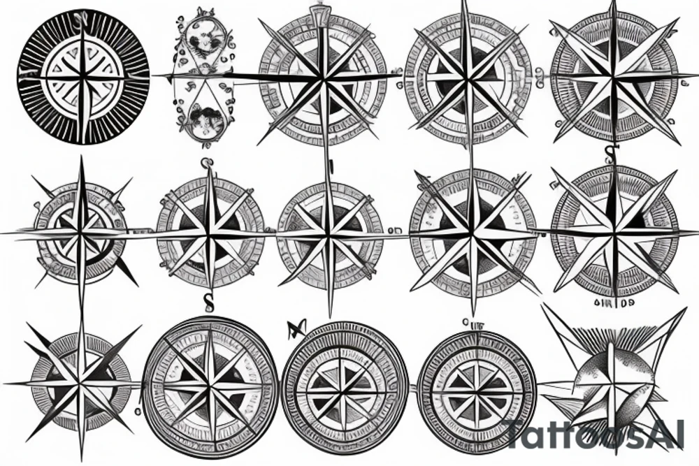 compass tattoo idea