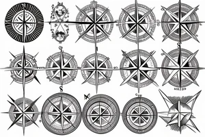 compass tattoo idea