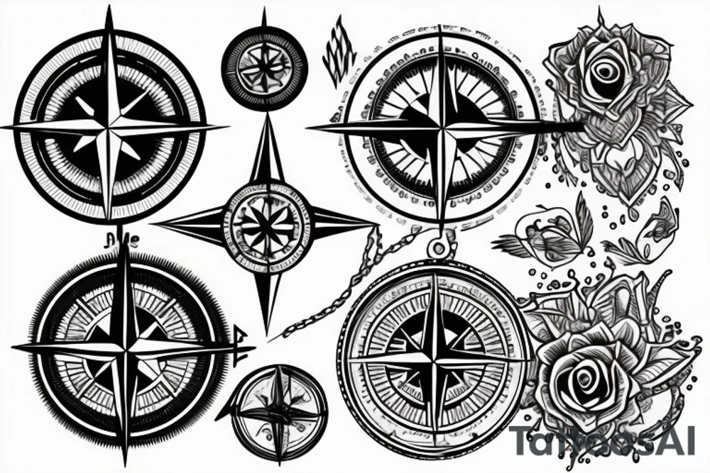 compass tattoo idea