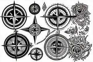 compass tattoo idea