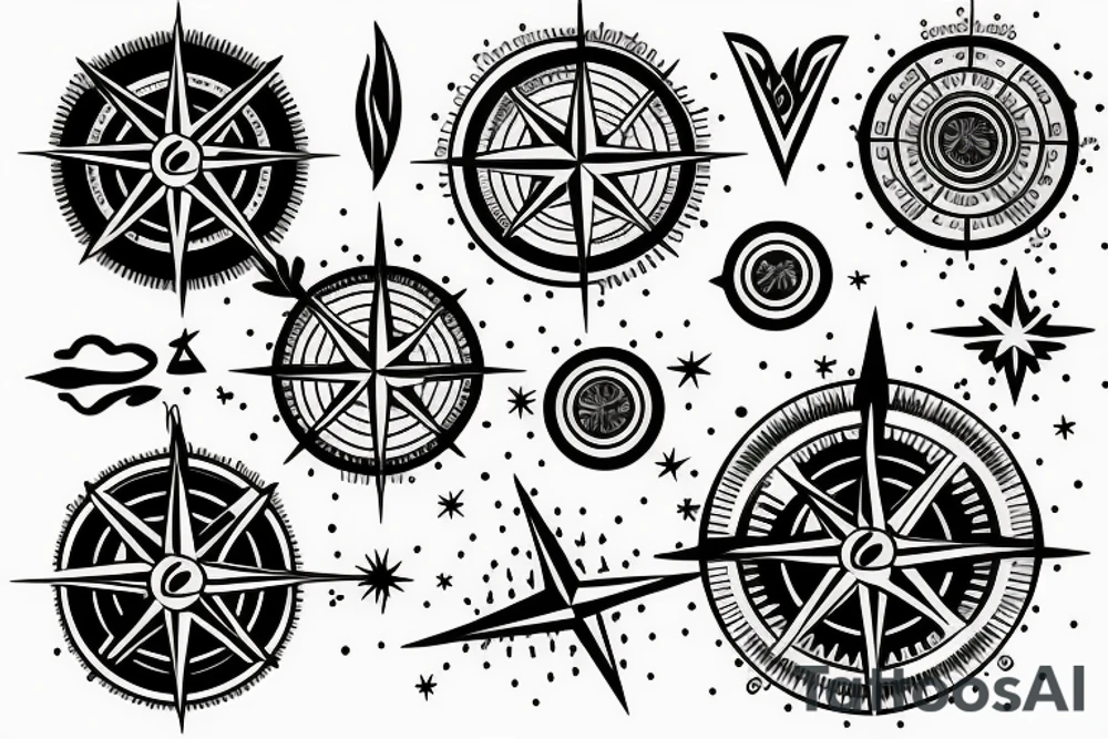 compass tattoo idea
