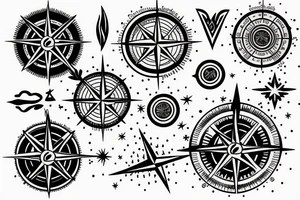 compass tattoo idea