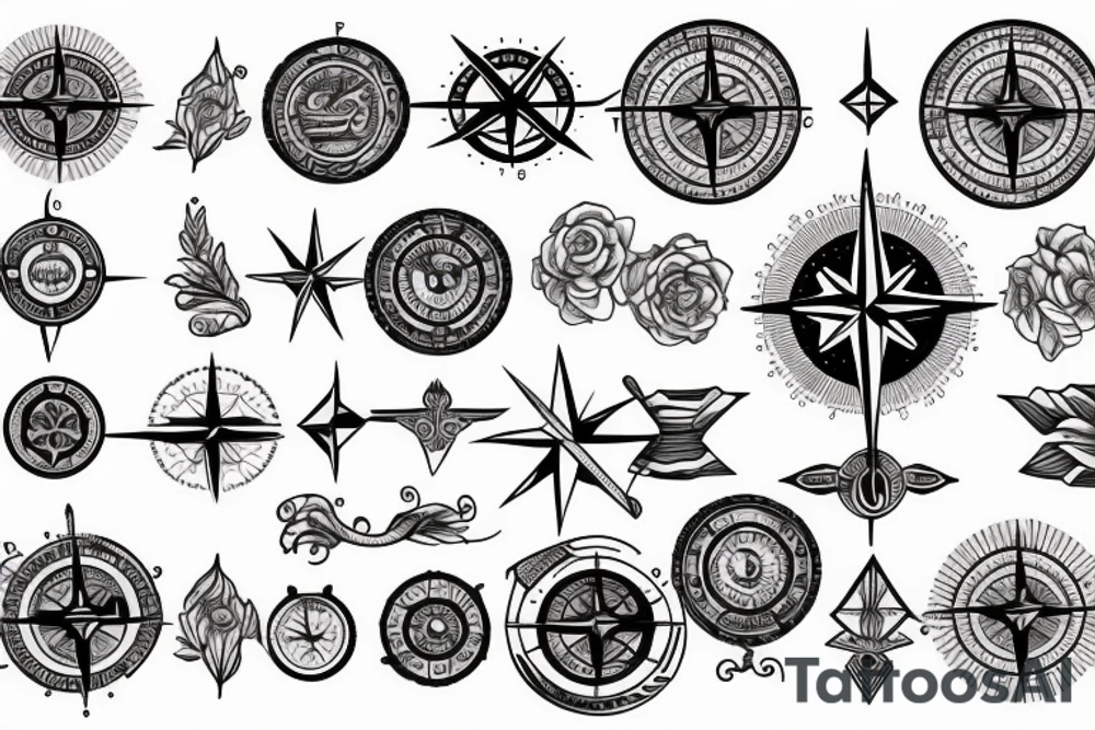 compass tattoo idea