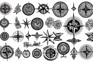 compass tattoo idea