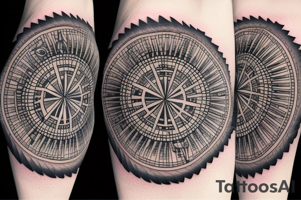 compass tattoo idea