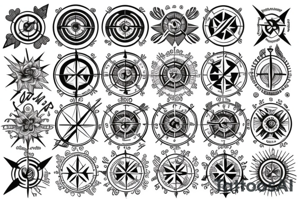 compass tattoo idea