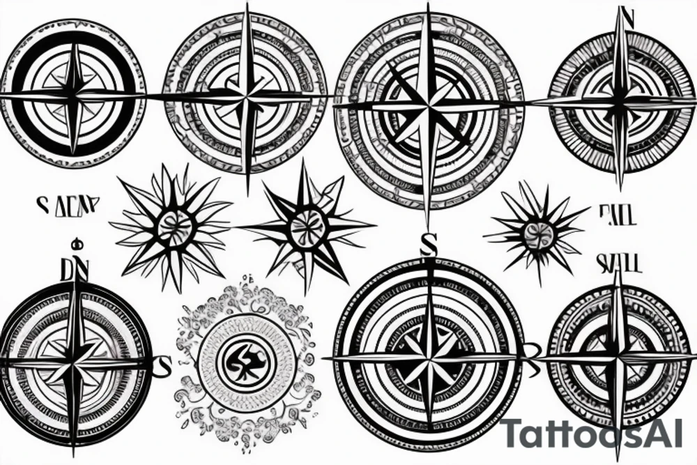 compass tattoo idea