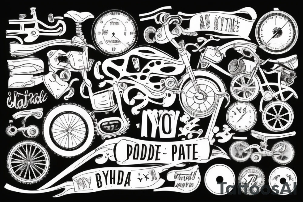my date of birth is on 13 and i love bikes tattoo idea