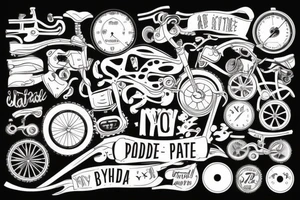 my date of birth is on 13 and i love bikes tattoo idea