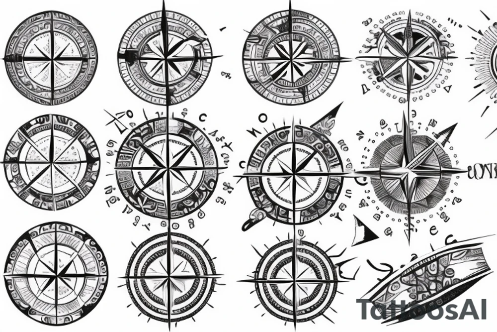 compass tattoo idea