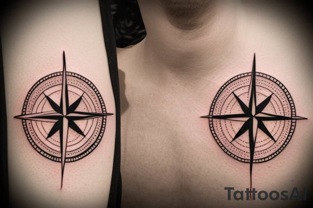 compass tattoo idea