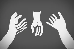 2 shadows of 2 people, hand in hand, seen from behind. tattoo idea