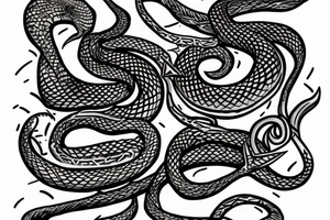 snake wrapped around a magic dagger tattoo idea