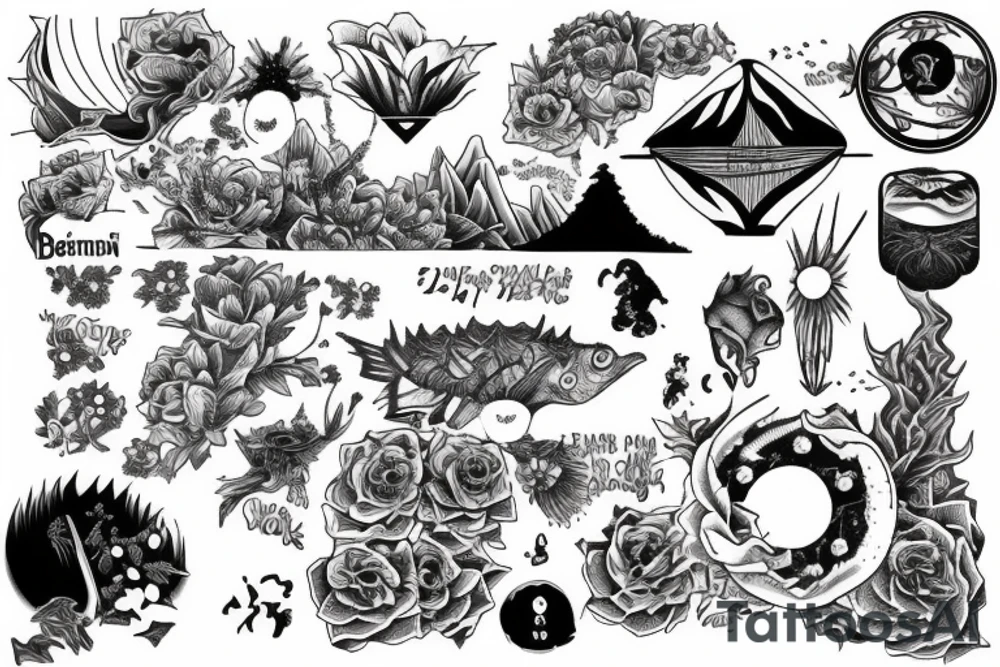 a tattoo based on the song "depth over distance" by ben howard tattoo idea
