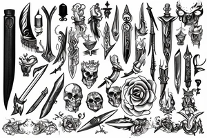 magic dagger tattoo idea