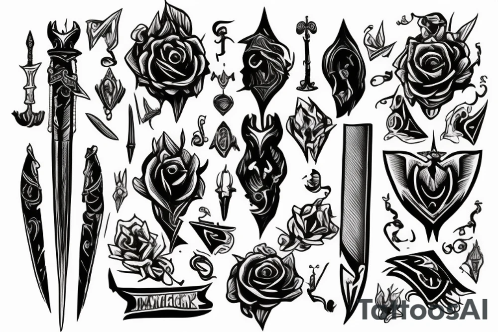 magic dagger tattoo idea