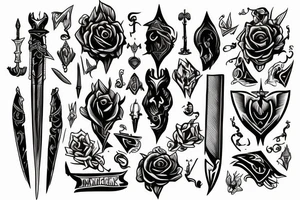 magic dagger tattoo idea