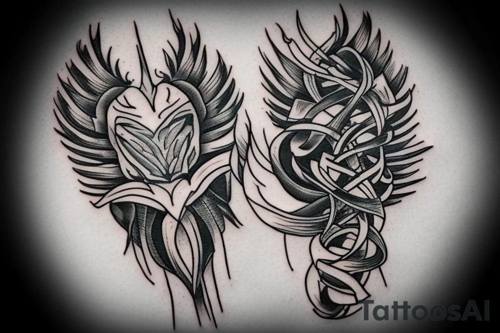 magic dagger minimalism tattoo idea