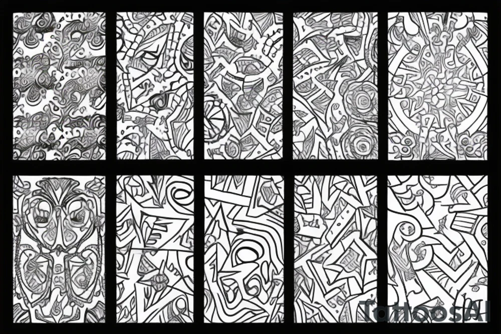magic pattern tattoo idea