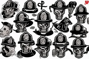 Undead firefighter tattoo idea